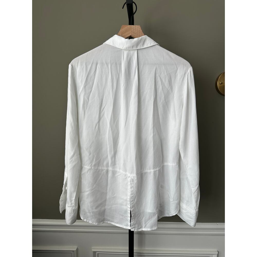 Cloth & Stone White Split Back Button Down Small - image 5
